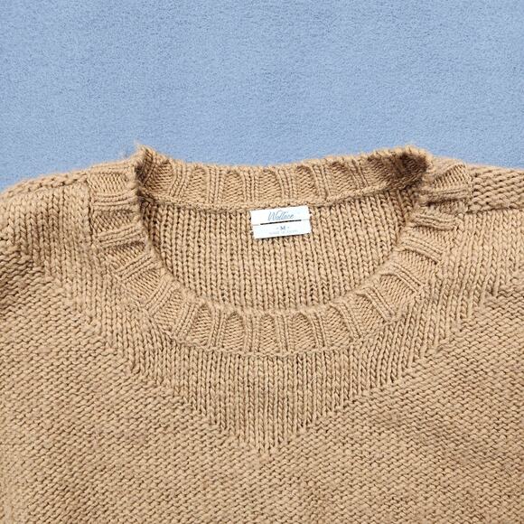 J Crew Wallace Sweater Medium Brown Wool Blend Oversize Boxy Crewneck Casual Y2k - Picture 7 of 16